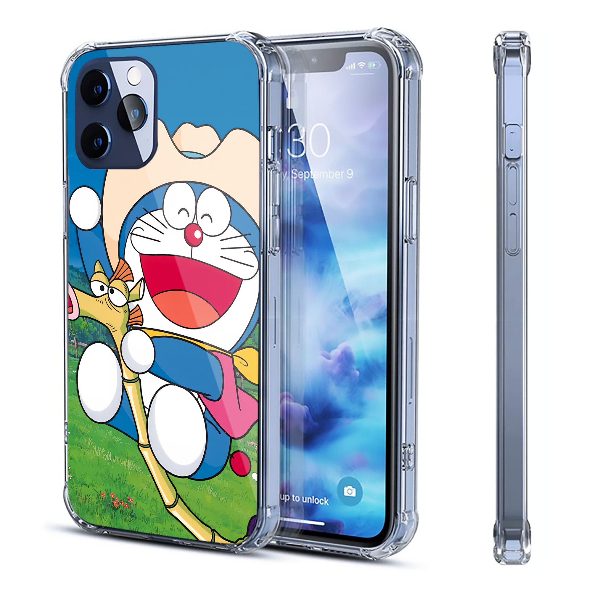 （画像用） ドラえもん Doraemon 【iPhone 12シリーズ対応】透明スマホケース（クリアソフトケース）
